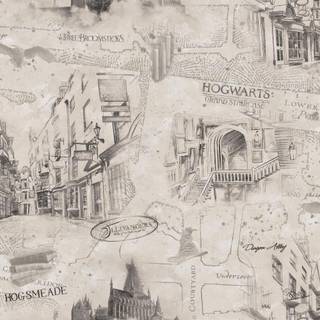 Hogwarts map wallpaper