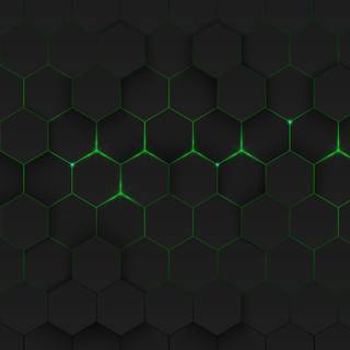 Green hexagon wallpaper