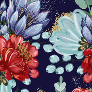 Floral art wallpaper