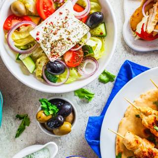 Greek food wallpaper