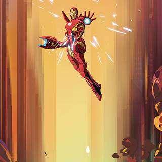 Cartoon Iron Man wallpaper