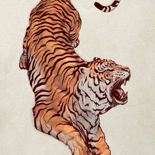 Chinese tiger wallpaper