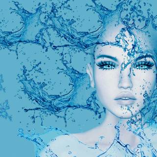 Water on face wallpaper