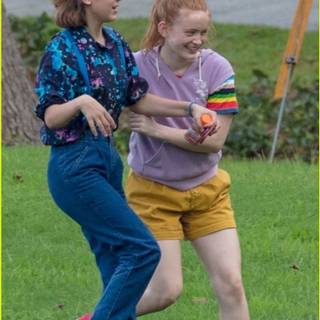 Millie Bobby Brown and Sadie Sink wallpaper