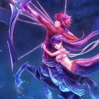 Purple Sagittarius wallpaper