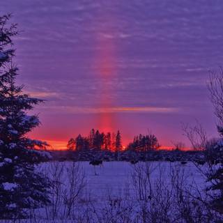 4k winter sunset wallpaper