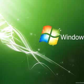 Windows 7 green wallpaper