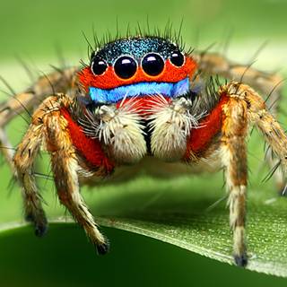 Colourful spiders wallpaper