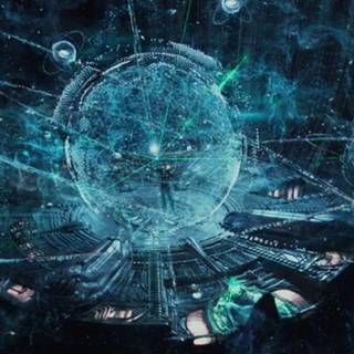 Alien in space wallpaper