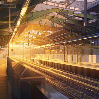 Aesthetic anime train wallpaper