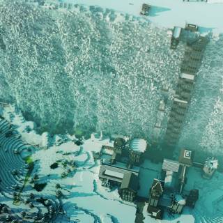 Minecraft winter wallpaper