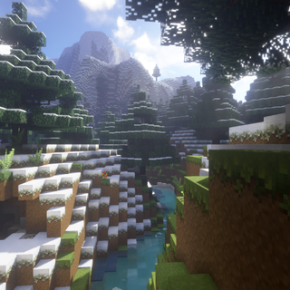 Minecraft winter wallpaper