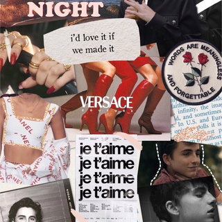 Timothée Chalamet collage wallpaper