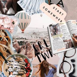 Travel collage wallpaper