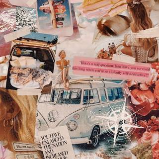 Travel collage wallpaper