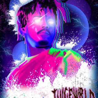 Juice Wrld neon wallpaper