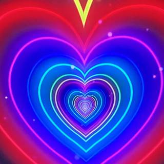 Heart tunnel wallpaper