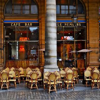 Paris cafe wallpaper