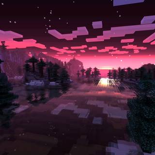 Minecraft scenery wallpaper