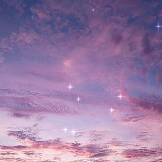 Lavender clouds wallpaper