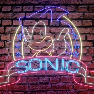 Neon Sonic wallpaper