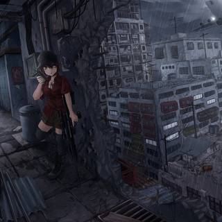 Urban anime wallpaper