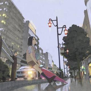 Urban anime wallpaper