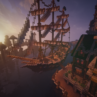 Minecraft builds wallpaper