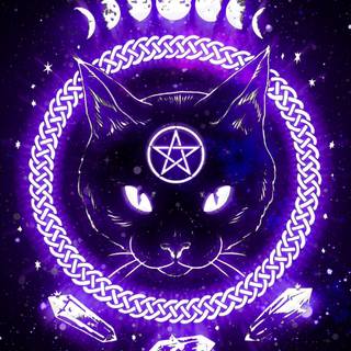 Witch cat wallpaper