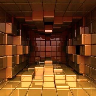 Gold block wallpaper