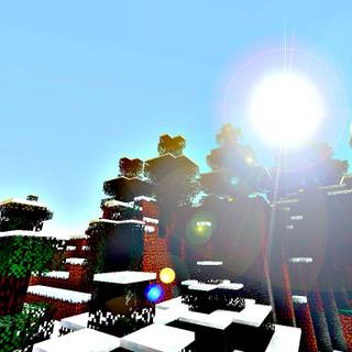 Minecraft snow wallpaper
