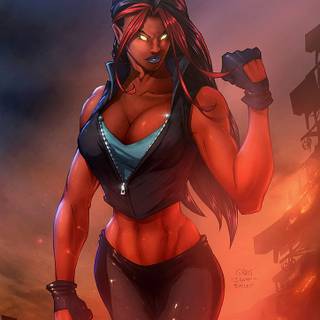 Red She Hulk wallpaper