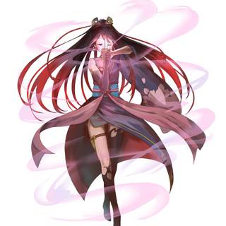 Anime pink magic wallpaper