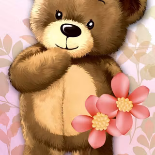 Cute Valentines Day bears wallpaper