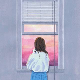 Girl waiting wallpaper