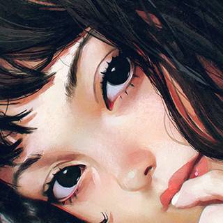 Aesthetic anime face wallpaper