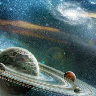 Space illustration wallpaper