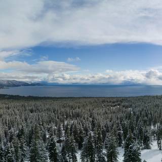 Lake winter 4k wallpaper