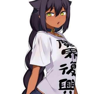 Black skin anime wallpaper