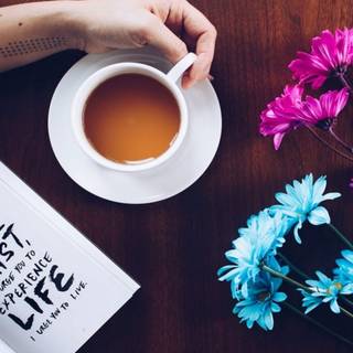 Tea and coffee wallpaper