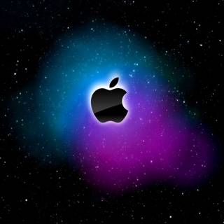 Apple neon wallpaper