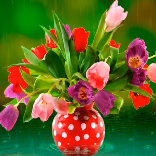 Flowers in vase wallpaper