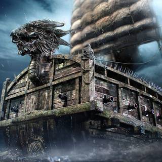 Turtle ship wallpaper