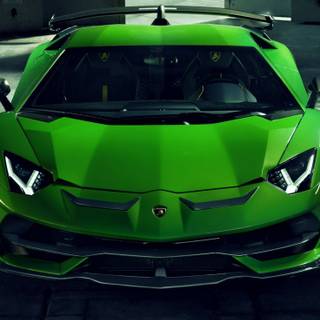 Green Ferrari wallpaper