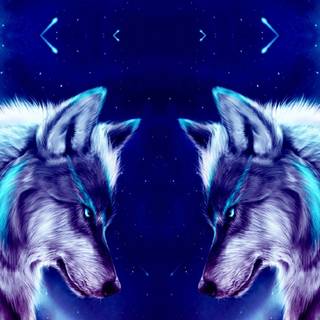 Electric wolf wallpaper