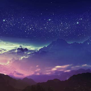 Mountain at night wallpaper