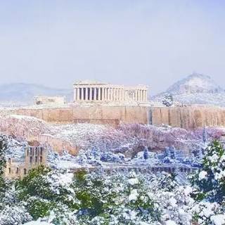 Greece winter wallpaper
