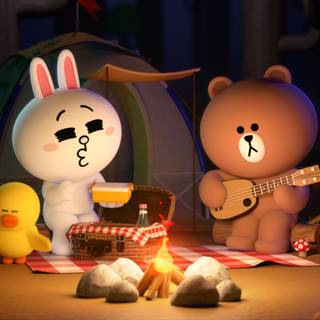 Brownie and Cony wallpaper