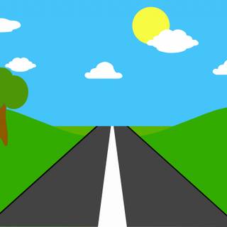 Cartoon road wallpaper