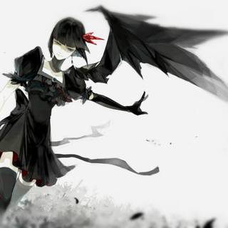 Black pretty anime wallpaper